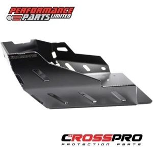 Suzuki VStrom 800 DE 2024 CrossPro Gloss Black Aluminium Engine Sump Plate Guard - Picture 1 of 9
