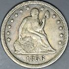 1856 Seated Liberty Quarter, a beautiful original high grade circulated coin.