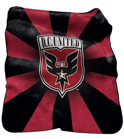 New DC United Logo Brands MLS Raschel Soft Throw 50"x60" Blanket - Fast Shipping Cover