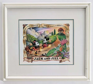 Walt Disney World Picture Photo Frame Mickey Minnie Mouse Jack & Jill 16" x 18" - Picture 1 of 5
