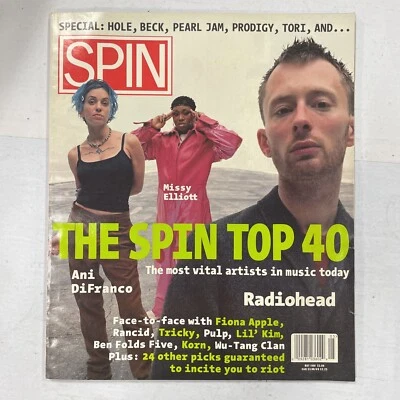 Rare SPIN Music Magazine May 1998 TOP 40 Ani DeFranco Radiohead Missy Elliot - Image 1 of 4