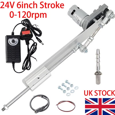 Electric Reciprocating Linear Actuator Motor 24V 120rpm 150mm Stroke Fast Speed - Image 1 of 4