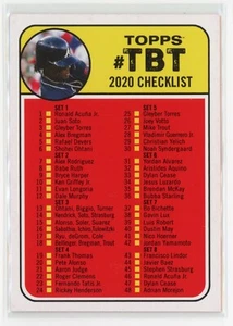 2020 Topps Throwback Thursday Checklist 1, Sets 1-17 - Picture 1 of 2