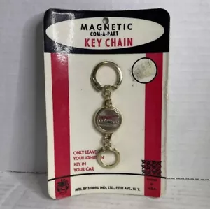 CORVAIR Pull Apart Double Ring Key Chain Original Package Chevrolet GM 1960s VTG - Picture 1 of 7