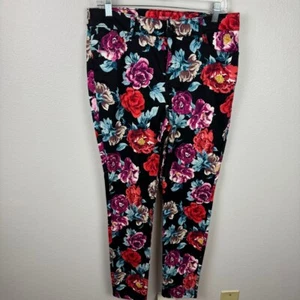 Chico's Women's 1R US 8R Multi Denim Jean Regal Floral Rose Jegging Pants NWT - Picture 1 of 13