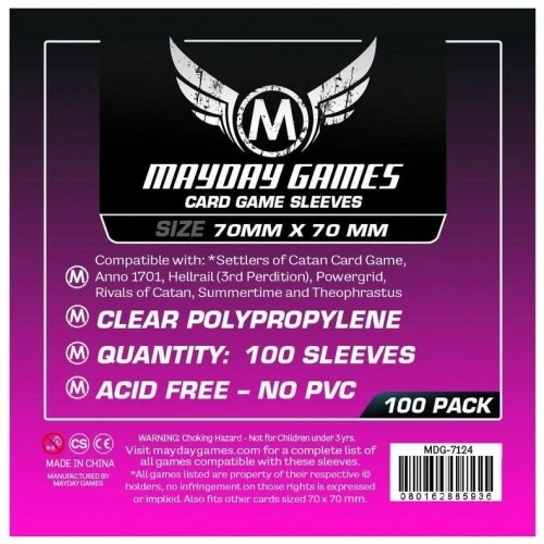 Pequeño Square Tarjeta Mangas (100 Pieza) 70x70mm-7124 - Kartenhüllen - Imagen 1 de 1