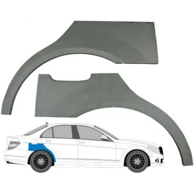 For Mercedes C-Class W204 2007-2014 Wheel Arch Repair Plate Fender/Pair - Image 1 of 4