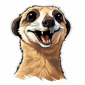 Autoaufkleber Sticker Erdmännchen Aufkleber 9X9 cm - Picture 1 of 1