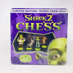 Shrek 2 Limited Edition Chess Set Shrek Crew 2004 32 Hand Painted Pcs Sealed - Picture 1 of 11