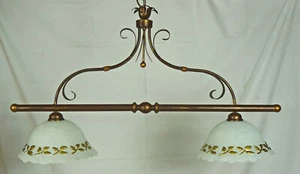Lampadario rustico con 2 luci bilanciere per cucina e stanza da pranzo art.413 - Imagen 1 de 6