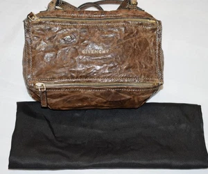Authentische Givenchy Pandora 2-Wege Braun Falten Leder Schultertasche Handtasche US6D2 - Bild 1 von 15