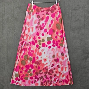 Tommy Bahama Womens Skirt M Pink Multicolor Floral Abstract Maxi Resort Vacation - Picture 1 of 16
