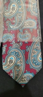 NUEVO Franco Fiorini Por Tie Rack Corbata Delgada Paisley Hecho en Italia Foto 1 de 4