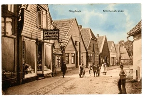 AK Diepholz Mühlenstrasse Buchbinderei Johannes Döbbeling 1915 E10 - Bild 1 von 2