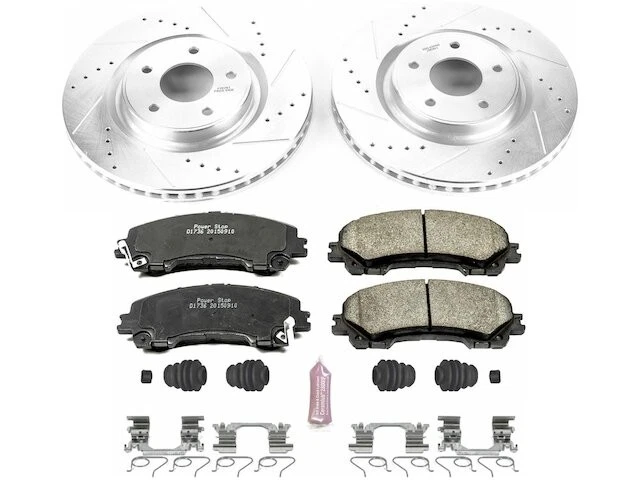 Kit de pastillas de freno delanteras y rotor para Nissan Rogue 2014-2019 2015 2016 2017 SQ477NW Foto 1 de 1