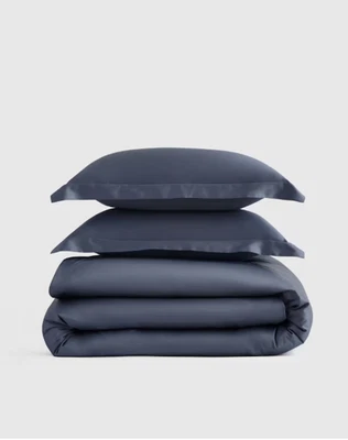 NWT QUINCE GIZA COTTON SATEEN DUVET SET KING /CAL KING MINERAL SOLD OUT RET 169 - Image 1 of 4