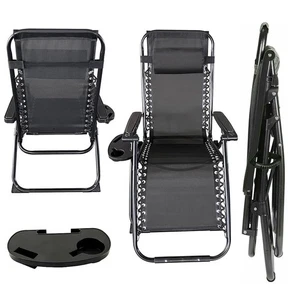 New Portable Zero Gravity Recliner Garden Sun Lounger Outdoor Chair Camping - Picture 1 of 9