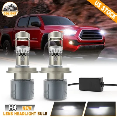 2PCS LHD H4 9003 Mini Bi-LED Projector Lens LED Headlight Hi/Lo 6500K Retrofit - Image 1 of 4