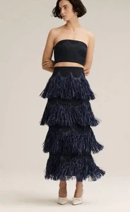 Scanlan Theodore Fringe Brocade Bustier And Skirt, Sz AU10. NWT - Picture 1 of 10