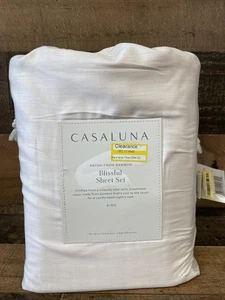 Casaluna Rayon From Bamboo Blissful Sheet Set California King Natural - Picture 1 of 9