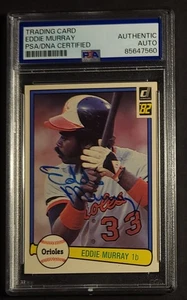 1982 DONRUSS EDDIE MURRAY #483 signed autograph card PSA DNA BALTIMORE ORIOLES - Picture 1 of 2