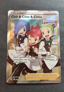 Chili & Cilan & Cress (Full Art) 258/264 Swsh08: Fusion Strike Holo Pokemon Card - Picture 1 of 2