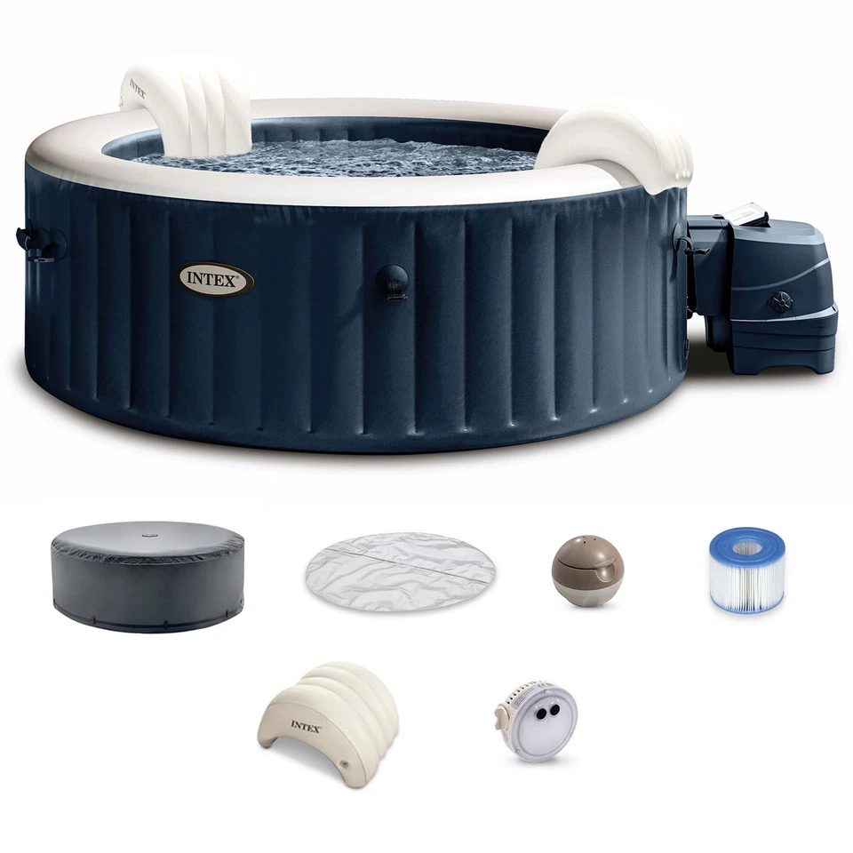 Intex PureSpa Plus Portable Inflatable Hot Tub Bubble Jet Spa, 77 x 28" (Used) - Image 1 of 4