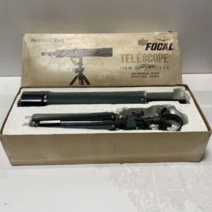 Kmart Vintage Green Focal Telescope with Tripod - Picture 1 of 7