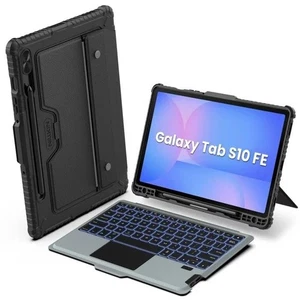 Für Samsung Galaxy Tab S10 FE Abnehmbare Tastatur Hülle mit 7 Hintergrundbeleuchtung, Kickst... - Bild 1 von 7
