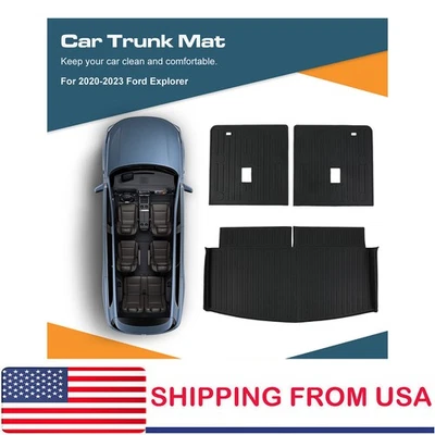 For 2020 ~ 2024 Ford Explorer Cargo Mats Floor Mats Backrest Mat Trunk Liner USA - Image 1 of 4