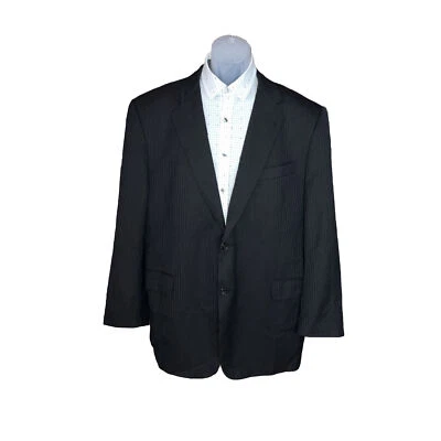 Chaqueta Blazer Joseph Abboud Para Hombre Marrón Y Gris Rayas Dos Botones Ventilación 46 Foto 1 de 4