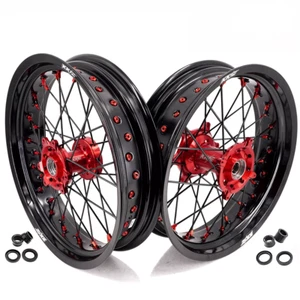 KKE 3.5/4.25" Supermoto Wheels Rim Fit Honda CRF250R 2014-2025 CRF450R 2013-2025 - Picture 1 of 12