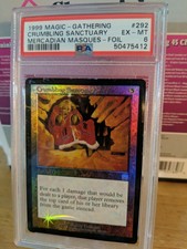 1999 Magic The Gathering Crumbling Sanctuary Mercadian Masques Foil PSA Grade 6