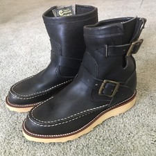 Chippewa Boots Men's Size 5B Black Leather Elmere Buckle Vibram Slip Resistant