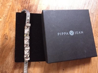 Pippa&Jean KAITLAN  Bracelet Armband NP:79,90€ ✅Silber Rhodiniert  Leder  22,5cm - Bild 1 von 4