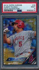 2016 Topps Chrome Albert Pujols GOLD REFRACTOR /50 PSA 9 MINT POP 1