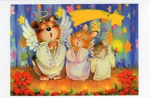 Grußkarte* Kunstlerkarte* Weihnachtskonzert von süßen Tieren * Lisi Martin - Bild 1 von 2