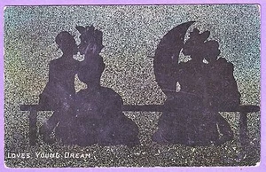 SILHOUETTES  LOVES YOUNG DREAMS POSTCARD - Picture 1 of 1
