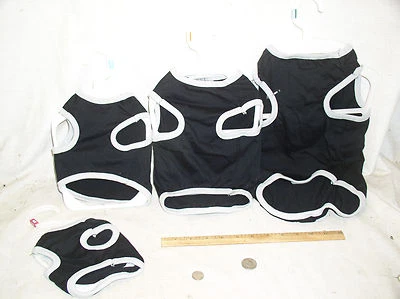 1 GRREAT CHOICE XS S M L LARGE MEDIUM SOLID BLACK TANK SUMMER SIT DOG TEE SHIRT - Image 1 of 2