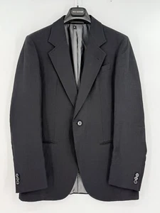 ARMANI COLLEZIONI Blazer Jacket Men’s 38 M IT 48 Black Single Breast 1 Button - Picture 1 of 13