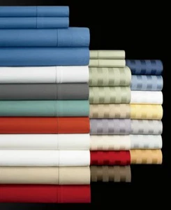 Fabulous Bedding Flat Sheet+2 Pillow Case 1000TC UK Emperor Size All Color - Picture 1 of 38