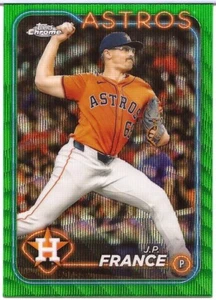 2024 TOPPS CHROME UPDATE USC71 - J.P. FRANCE - GREEN WAVE REFRACTOR - 05/99 - Picture 1 of 2