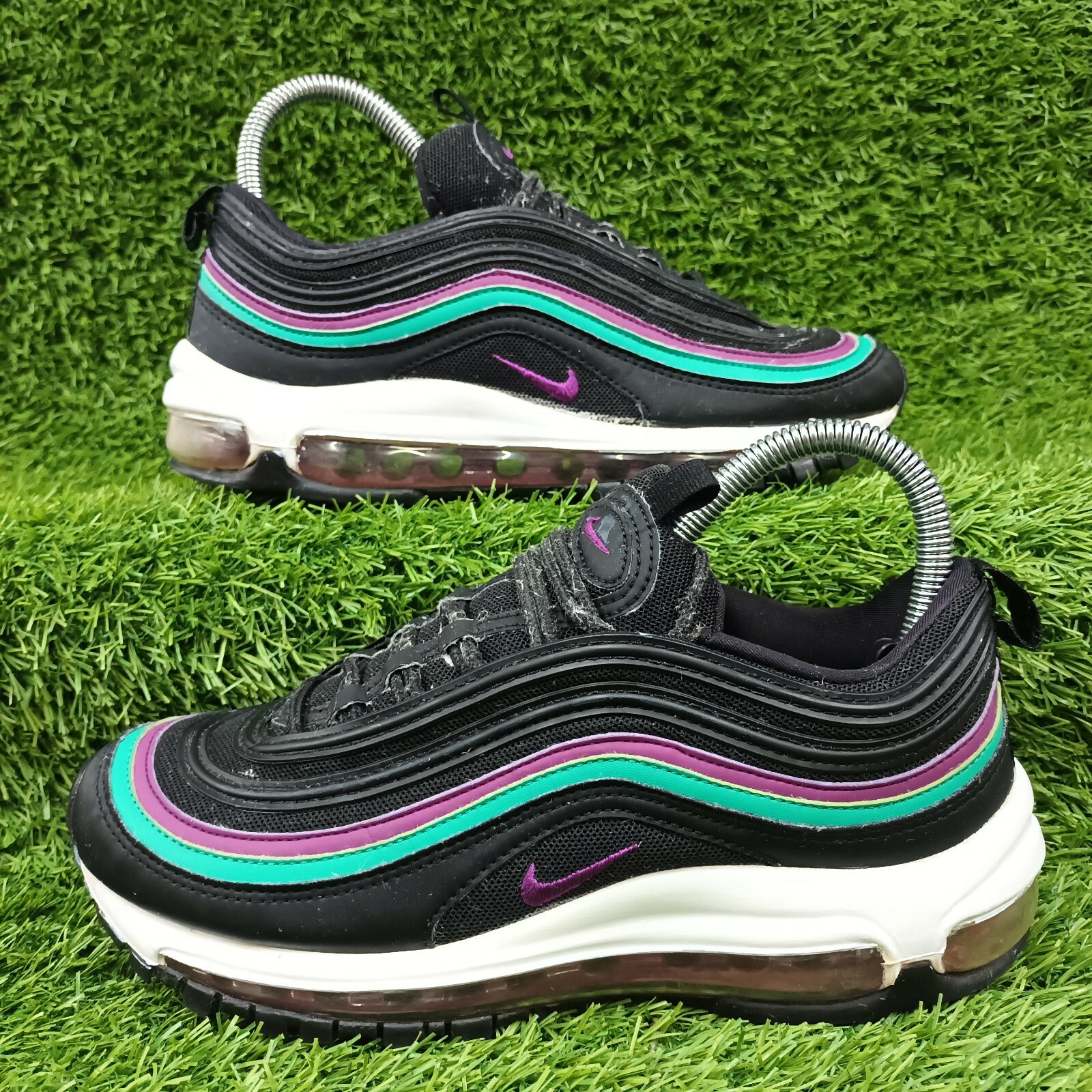 green and purple air max 97