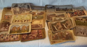 Konvolut über 90 antike Stereoansichten - gemischte Motive und Orte - Bild 1 von 12