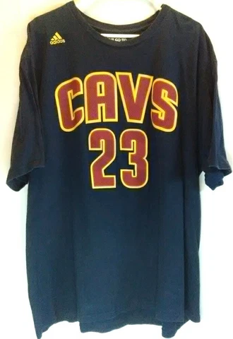 Lebron James Adidas T Shirt Cavs Mens Size 2XL Navy Blue #23 The Go To Tee Cover