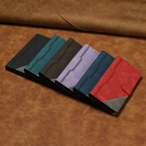 For Samsung Note 10 20 9 S10E Stitching PU Leather Flip Wallet Case Phone Cover - Picture 1 of 18