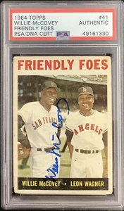 Willie McCovey Signed 1964 Topps #41 Baseball Card Giants HOF Autograph PSA/DNA - Picture 1 of 2