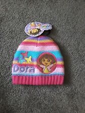 BNWT Girls colourful/multi-colored, Dora the explorer winter beanie. Size 1-3.