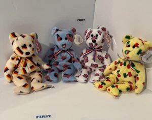 Ty Beanie Babies 2003 Union Bears - Piñata + Jack + Union + Deutschland Lot Of 4 - Picture 1 of 7