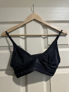 ☀️ Beach Bunny TEQUILA SUNRISE Bralette Bikini Swimsuit Top SOLID BLACK SIZE L - Picture 1 of 4